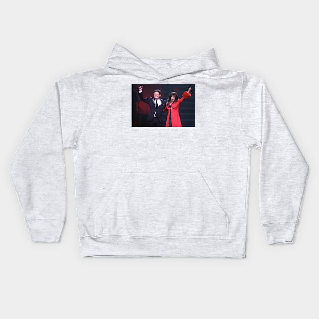 Donny and Marie Osmond Photograph Kids Hoodie by Concert Photos